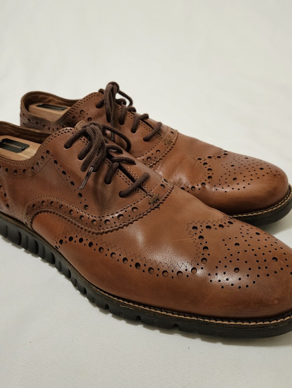 Cole Haan Zerogrand Wingtip Oxford Men's Shoes British Tan C14493 Size 12 M